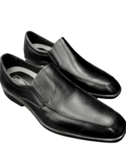 Alfredo Mens Black Slip-on Loafer Leather Dress Shoes