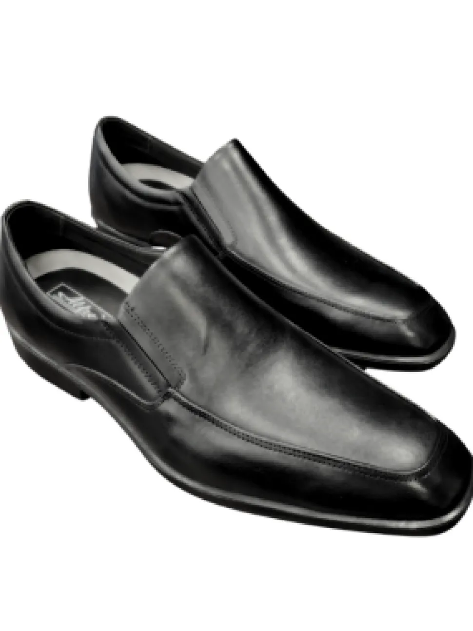 Alfredo Mens Black Slip-on Loafer Leather Dress Shoes