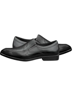 Alfredo Mens Black Slip-on Loafer Leather Dress Shoes