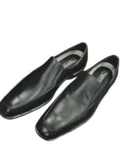 Alfredo Mens Black Slip-on Loafer Leather Dress Shoes