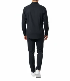 Apollo King Royal Diamond Black Textured Classic Fit 2 Piece Walking Suit