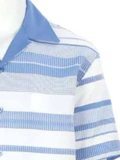 Apollo King Royal Diamond Blue and White Striped Classic Fit Walking Suit