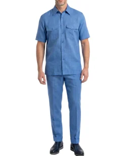 Apollo King Royal Diamond Blue Regular Fit Spread Collar Walking Suit