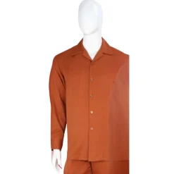 Apollo King Royal Diamond Mens Cognac Brown 2 Piece Long Sleeve Walking Suit