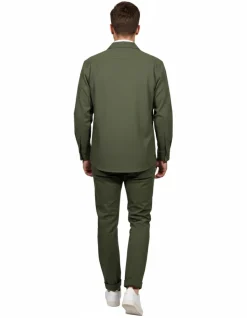 Apollo King Royal Diamond Solid Olive Regular Fit 2 Piece Walking Suit