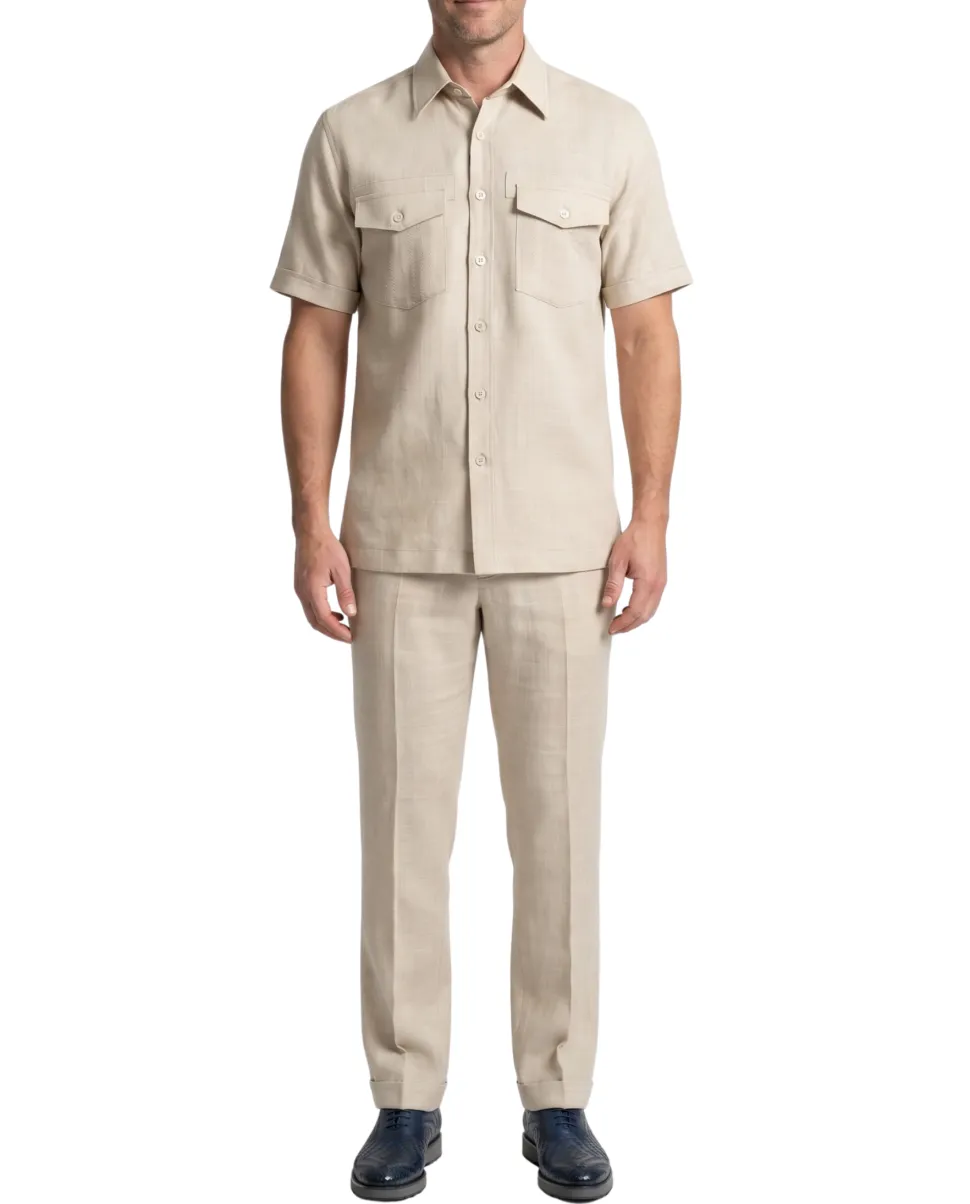 Apollo King Royal Diamond Tan Regular Fit Spread Collar Walking Suit