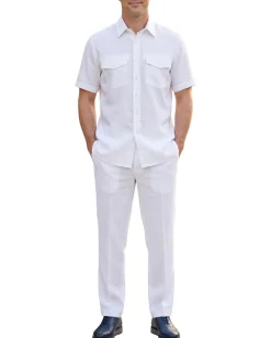Apollo King Royal Diamond White Regular Fit Spread Collar Walking Suit