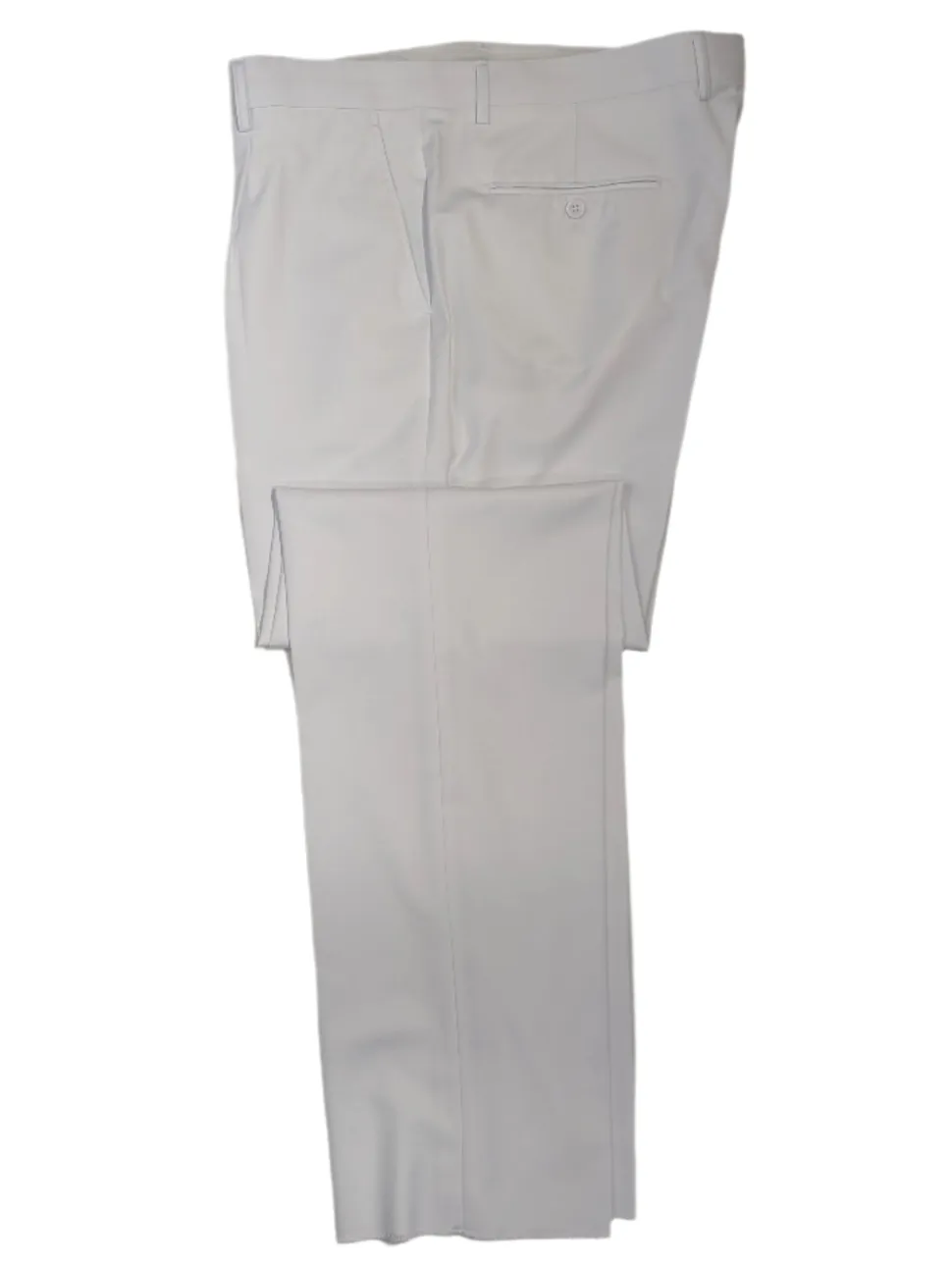 Apollo King Solid White Double Breasted Suit 46R