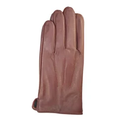 Ariston Mens Solid Burgundy Touch Screen Genuine Leather Gloves