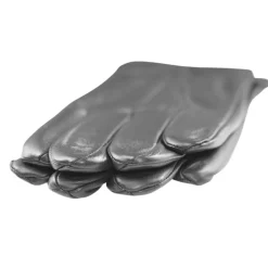 Ariston Mens Solid Gray Touch Screen Genuine Leather Gloves