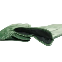 Ariston Mens Solid Green Touch Screen Genuine Leather Gloves