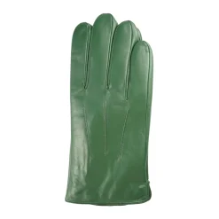 Ariston Mens Solid Green Touch Screen Genuine Leather Gloves