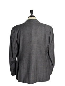 Armani Collezioni Brown And Gray Plaid G-Line Notch Lapel Two Button Suit 48R