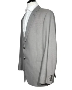 Armani Collezioni Giorgio Light Gray Micro Check Regular Fit Notch Lapels Two Button Suit 42L