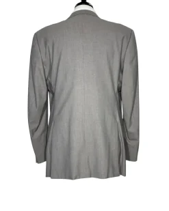 Armani Collezioni Giorgio Light Gray Micro Check Regular Fit Notch Lapels Two Button Suit 42L