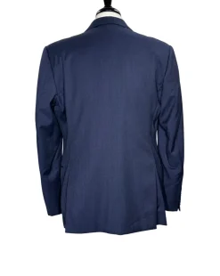Armani Collezioni G-Line Blue Textured Slim Fit Notch Lapel 2-Button Wool Suit - 44L