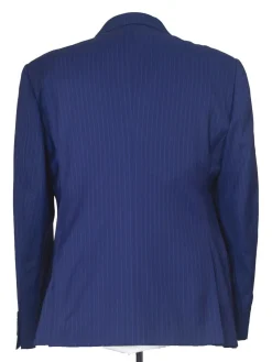 Armani Collezioni G-Line 42L Blue Pinstripe 100% Wool Slim Fit 2 Piece Suit