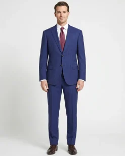 Armani Collezioni G-Line 42L Blue Pinstripe 100% Wool Slim Fit 2 Piece Suit