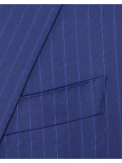 Armani Collezioni G-Line 42L Blue Pinstripe 100% Wool Slim Fit 2 Piece Suit