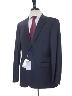 Armani Collezioni G-Line Mens 42L Solid Navy Blue 2 Piece Suit