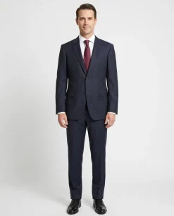 Armani Collezioni G-Line Mens 42L Solid Navy Blue 2 Piece Suit
