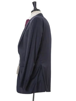 Armani Collezioni G-Line Mens 42L Solid Navy Blue 2 Piece Suit