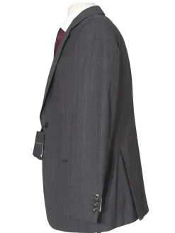 Armani Collezioni Mens 42R Gray Striped Wool Blend 2 Piece Suit