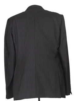 Armani Collezioni Mens Slim Fit Charcoal Pinstripe 100% Wool 2 Piece Suit