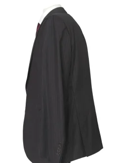 Armani Collezioni Mens Slim Fit Charcoal Pinstripe 100% Wool 2 Piece Suit