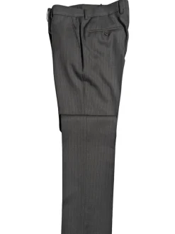Armani Collezioni M-Line Charcoal Grey Pinstriped Notch Lapel Modern Fit 2 Button Wool Suit - 38R