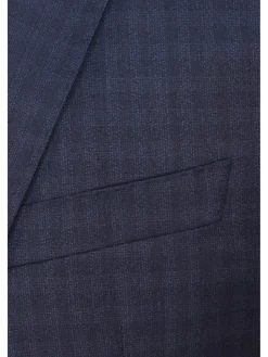 Armani Collezioni M-Line Mens 42R Navy Blue Check 2 Piece Suit