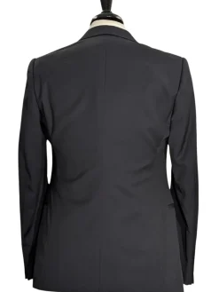 Armani Collezioni Navy Textured Slim Fit Notch Lapel 3 Piece Wool Suit 36R