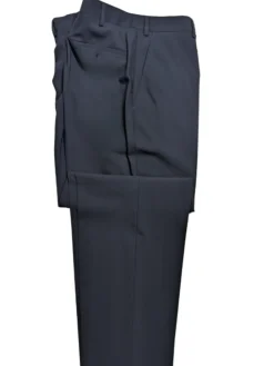 Armani Collezioni Navy Tonal Pinstriped Notch Lapel 2-Button Wool Stretch Suit - 48R