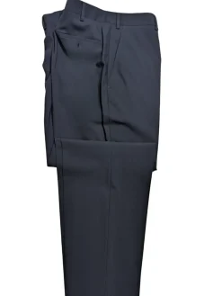 Armani Collezioni Navy Tonal Pinstriped Notch Lapel 3-Piece wool Stretch Suit - 48R