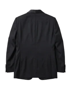 Armani Collezioni Solid Black Modern Fit Shawl Lapel 2-Button 3 piece Wool Tuxedo 34R
