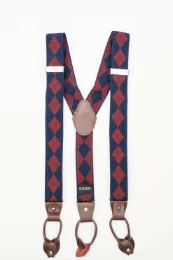AR Navy Diamond BNL Suspenders (Braces)
