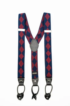 AR Navy Diamond Suspenders (Braces)