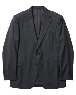 Arthur Black Black Wool Slim Fit Notch Lapel 2-Button Suit
