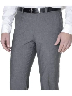 Bar III Mens Slim Fit Gray Textured Flat Front Wool Blend Dress Pants