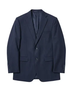 Bellucci By Steven Land Navy Blue Wool Regular Fit Notch Lapel 2-Button Suit