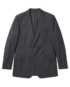 Blujacket Charcoal Gray Wool Regular Fit Notch Lapel 2 button Suit