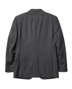 Blujacket Charcoal Gray Wool Regular Fit Notch Lapel 2-Button Suit