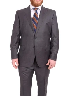 Blujacket Classic Fit Gray Heather Half Canvassed Reda Italian Wool Suit
