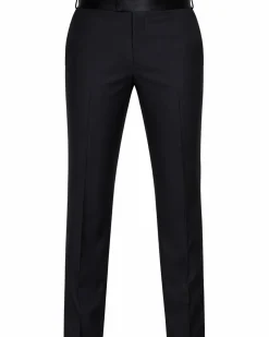 Blujacket Mens Black Peak Lapel Zignone Wool Slim Fit Tuxedo