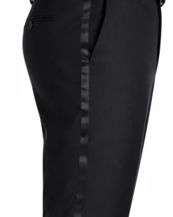 Blujacket Mens Black Peak Lapel Zignone Wool Slim Fit Tuxedo