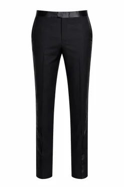 Blujacket Mens Black Shawl Lapel Zignone Wool Slim Fit Tuxedo
