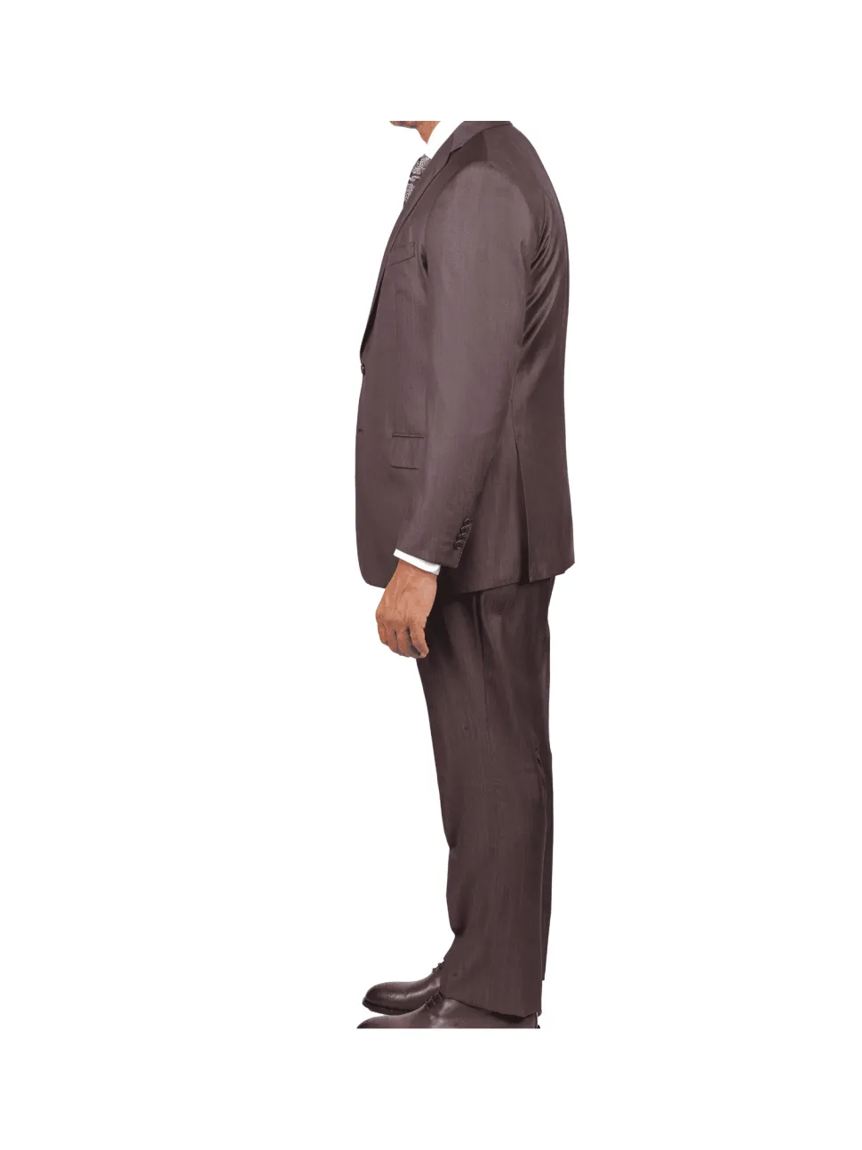 Blujacket Mens Brown 100% Reda Wool Regular Fit Suit