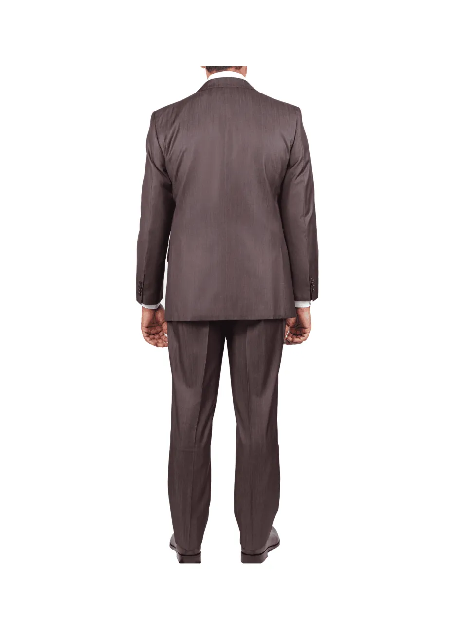 Blujacket Mens Brown 100% Reda Wool Regular Fit Suit