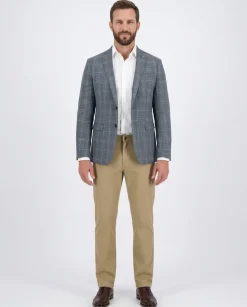 Blujacket Mens Gray Reda Wool Regular Fit 2 Button Trim Fit Blazer Sportcoat