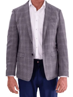 Blujacket Mens Gray Reda Wool Regular Fit 2 Button Trim Fit Blazer Sportcoat